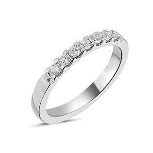 Elegant Nuran 14 karat hvidgulds fingerring med 0,28 carat diamant