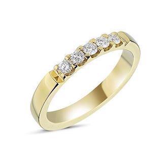 Elegant Nuran 14 karat guld fingerring med 0,25 carat diamant
