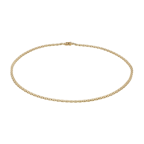 Murstens collier bredde 3 rækker (3,0 mm) lige, længde 42 cm i 14 karat massivt guld