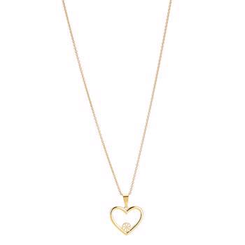 Collier med marguerit i forgyldt sterling sølv, 5 mm – Lund Copenhagen