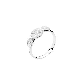 Ring med marguerit i sterling sølv, 2x5 mm – Lund Copenhagen
