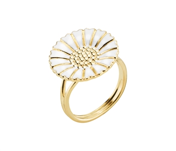 Ring med marguerit i forgyldt sterling sølv, 18 mm – Lund Copenhagen