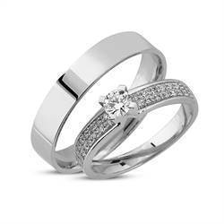 Nuran vielsesring i 14 karat hvidguld – L1950H-14H