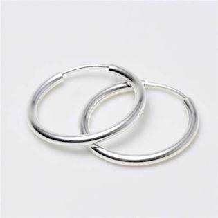 Sølv creol øreringe Ø 20 mm og 2,0 mm tykke