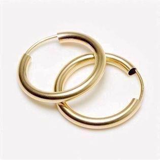 Creol ørering i 8 karat guld på 20 mm og 2 mm bredde
