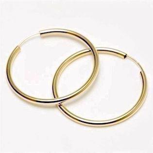 Creol ørering i 8 karat guld på 38 mm og 2,5 mm bredde