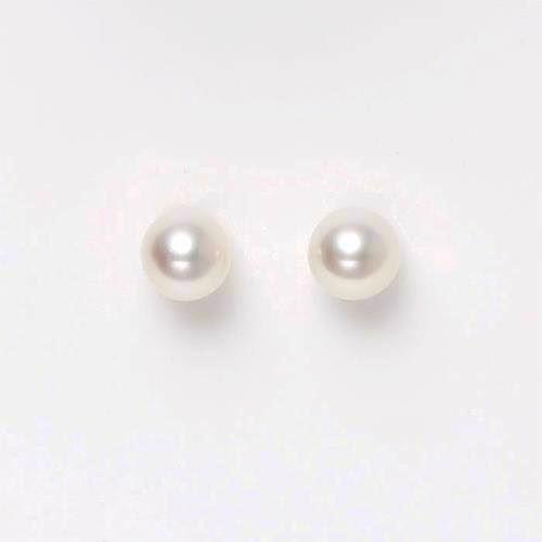 8 karat ferskvands perle ørestikker, 5-5,5 mm