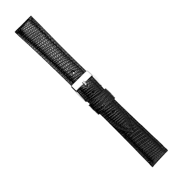 Urrem i sort imiteret firben skind, 20 mm – urrem fra Houmann