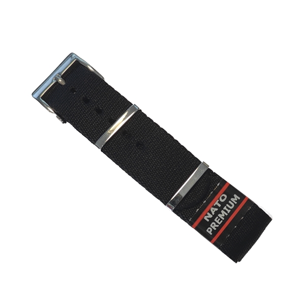 Nato Premium rem i sort, 20 mm – urrem fra Houmann