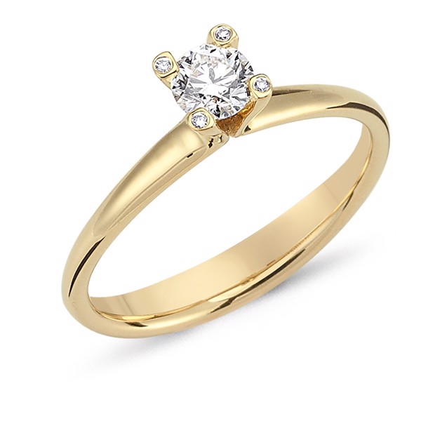 STAR guld fingerring med diamanter fra 0,03-0,20 carat