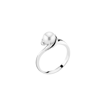 Ring i sterling sølv med perler, 7,5 mm – Lund Copenhagen