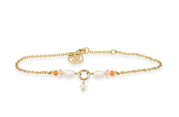 Forgyldt armbånd, krystal - Cordelia