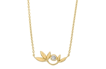 Rabinovich Leafy Glaze collier i sterling sølv med zirkonia