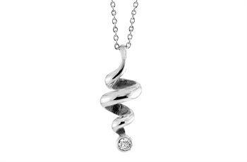 Rabinovich Curly Diva collier i sterling sølv med topas