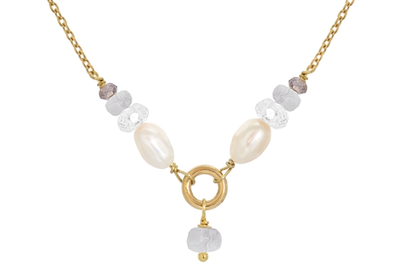 Forgyldt collier, peridot - Cordelia