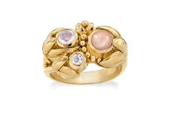 Forgyldt ring - Water Lily