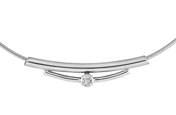 Rabinovich Ribbon collier i sterling sølv med hvid topas