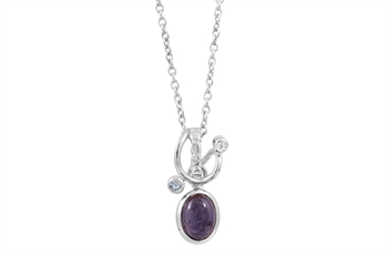 Sølv collier - Purple Rain