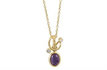 Forgyldt collier - Purple Rain