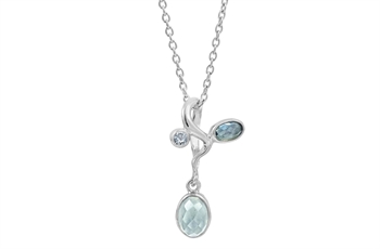 Sølv collier - Blend of Blue