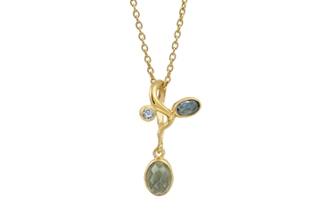 Forgyldt collier - Blend of Blue