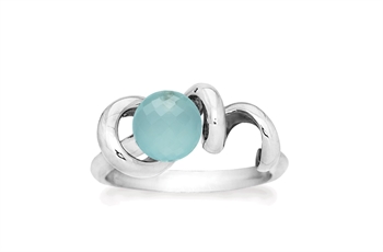 Sølv ring, calcedon - Soft Line