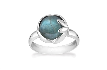 Rabinovich Arch fingerring i sterling sølv med labradorit