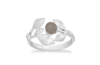 Rabinovich Elegant Touch fingerring i matteret sterling sølv med facetteret sten