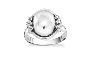 Rabinovich Glamorous Sphere fingerring i sterling sølv med zirkonia