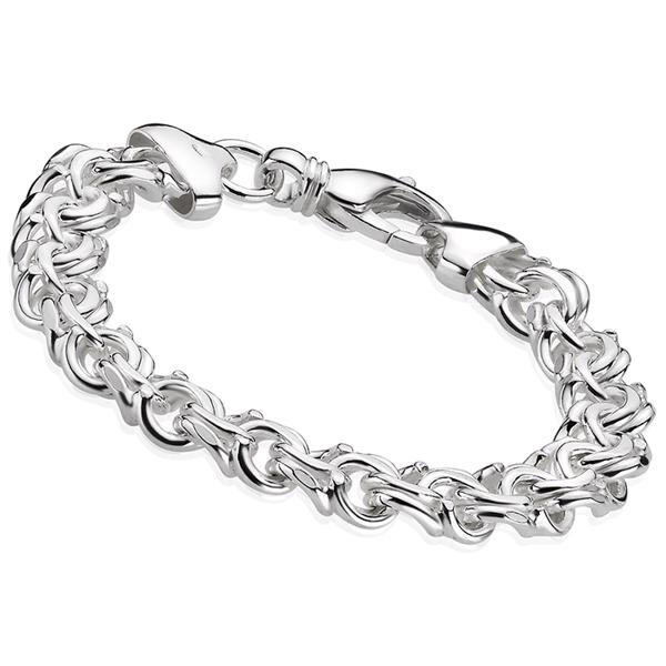 Bismark armbånd i sterling sølv fra BNH, 10,00 mm bredt og 17 cm langt