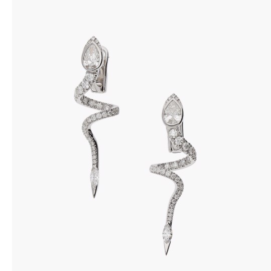 Serpente øreringe med total 1,81 ct fra Houmann Diamond Collection i 18 kt hvidguld