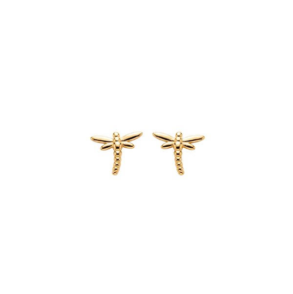 Christina Dragonfly Stud ørestikker – forgyldt sølv