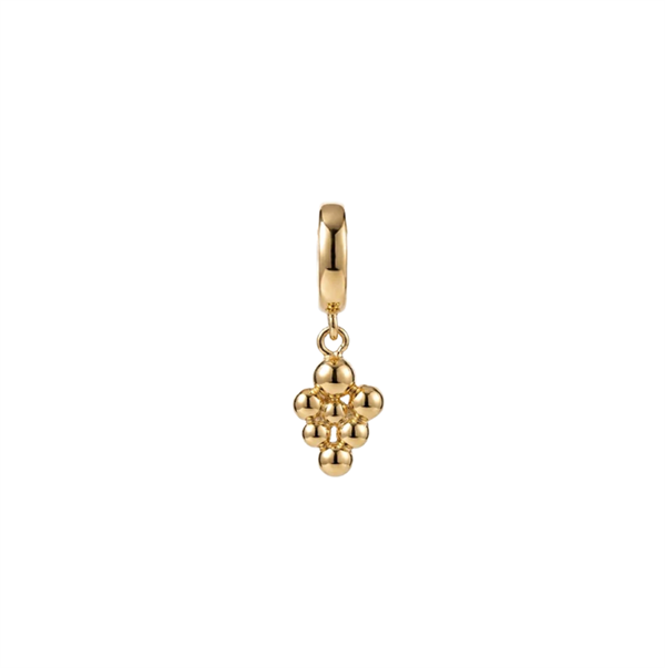 Christina Bubbles charm – forgyldt sølv, 4 mm til sølvarmbånd og Slim læder