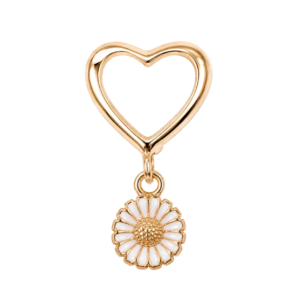 Christina Marguerites With Love charm – forgyldt sølv, 6 mm til Classic læderarmbånd