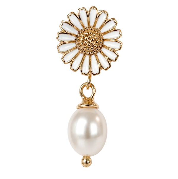 Christina Marguerite Pearl charm – forgyldt sølv, 6 mm til Classic læderarmbånd