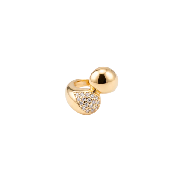 Christina Water Drops charm – forgyldt sølv, 6 mm til Classic læderarmbånd