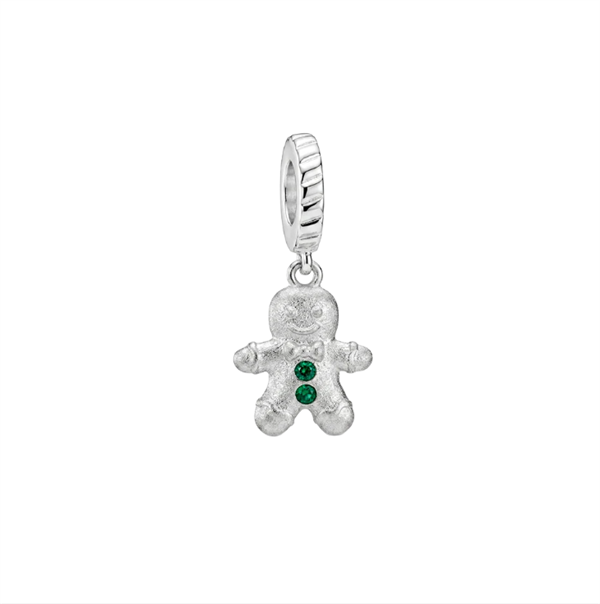 Christina Ginger Bread charm – sølv, 4 mm til sølvarmbånd og Slim læder