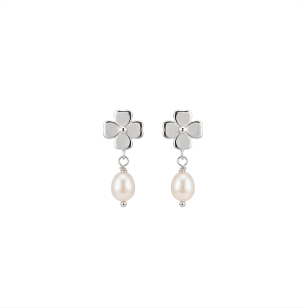 Christina Clover and Pearl Stud ørestikker – sølv