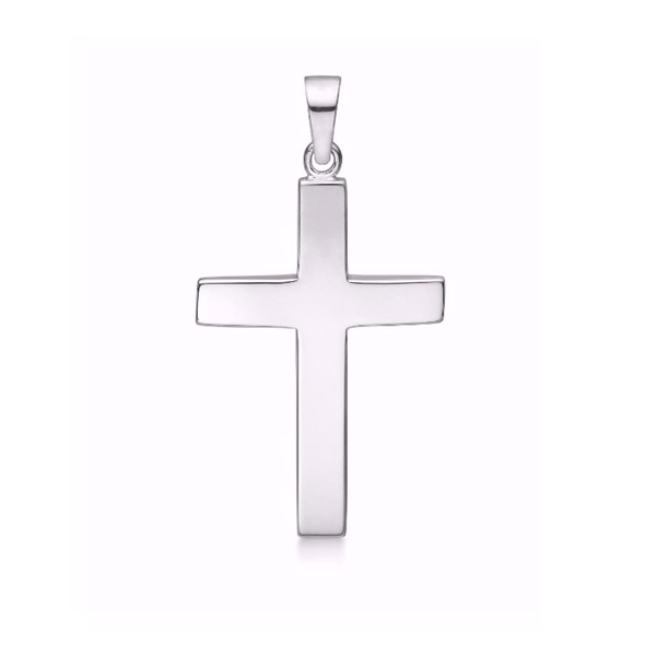 Kors vedhæng I sterling sølv (28x19 mm)