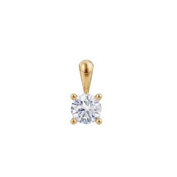 Luxury Solitaire vedhæng, med i alt 0,25 ct Labgrown diamant i 14 kt guld