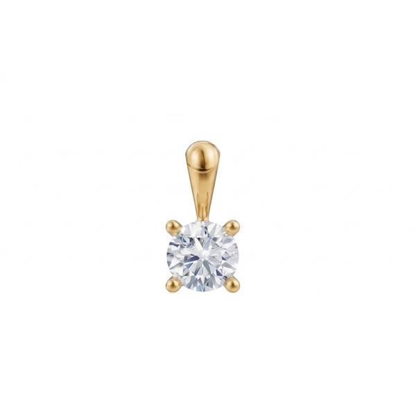 Luxury Solitaire vedhæng, med i alt 0,25 ct Labgrown diamant i 14 kt guld