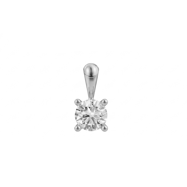 Luxury Solitaire vedhæng, med i alt 0,25 ct Labgrown diamant i 14 kt hvidguld