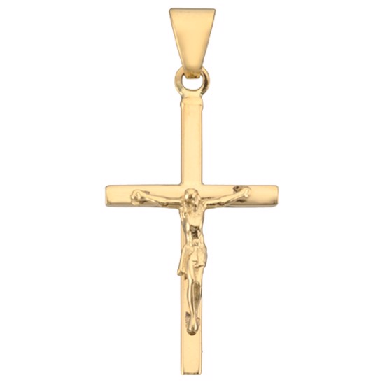 Guldsmykket.dk har dine  BNH 8 karat Stolpe kors med Jesus