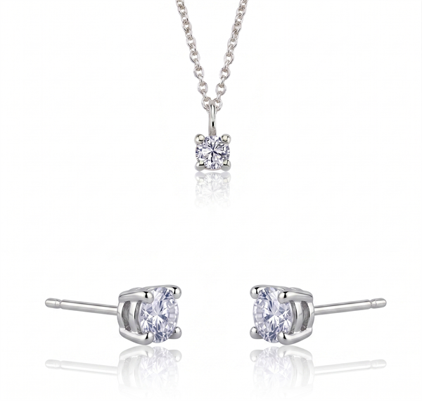 The One smykkesæt, med i alt 0,54 ct Diamant i 14 kt hvidguld