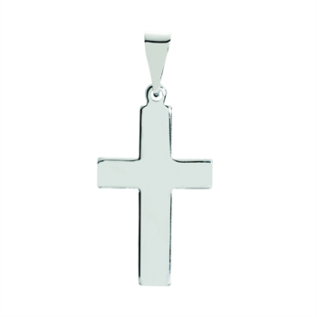 Vedhæng med kors i sterling sølv, 25x16 mm – Lund Copenhagen