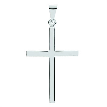 Vedhæng med kors i sterling sølv, 32x22 mm – Lund Copenhagen