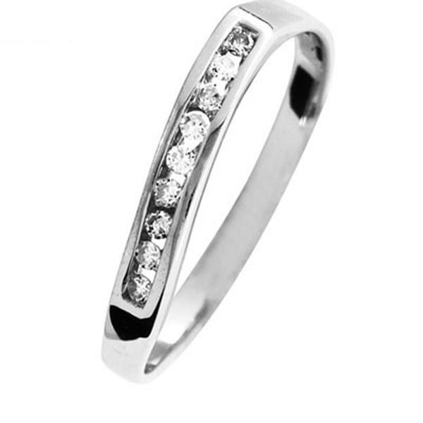 Hvidgulds diamant ring med 9 stk 0,01 ct diamanter