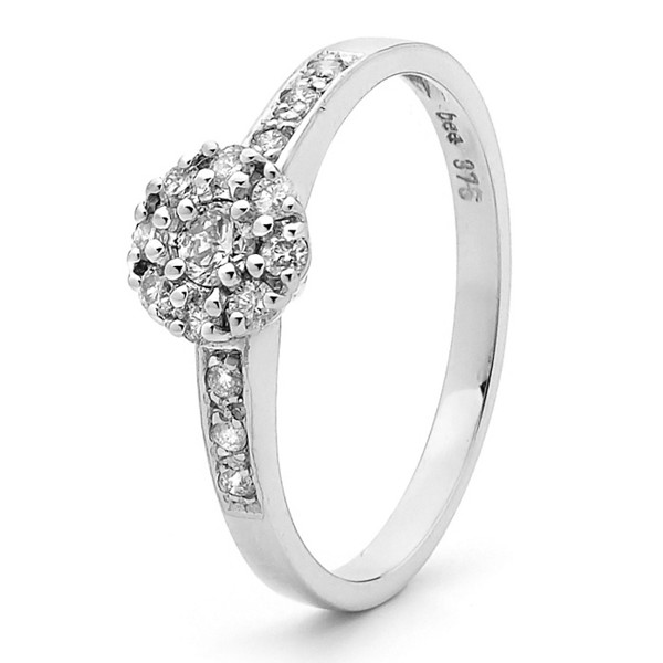 Diamond fingerring fra Bee Jewelry i 9 kt hvidguld med 0,32 ct diamanter
