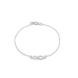 Aagaard Sterling sølv armbånd, evighed med blank overflade, model 11103250-19