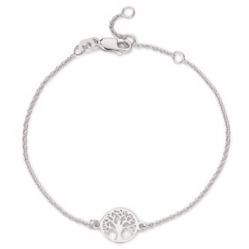 Aagaard Sterling sølv armbånd, Livets træ med blank overflade, model 11104309-16